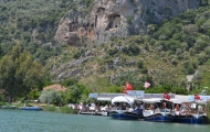 View of Lycian tombs